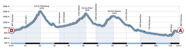 Profile Gruyere Cycling Tour | Cycling-in-Switzerland