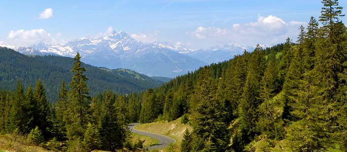 The feature climb of the 2013 Tour de Romandie is the Col del la Croix (1,778m) and on Brevet's Tour de Romandie cycling holiday you'll climb it twice