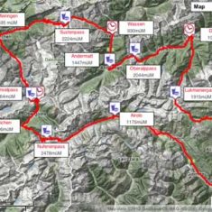 The PlatinTour route map of the Alpenbrevet | Brevet Alpine Cycling Adventures