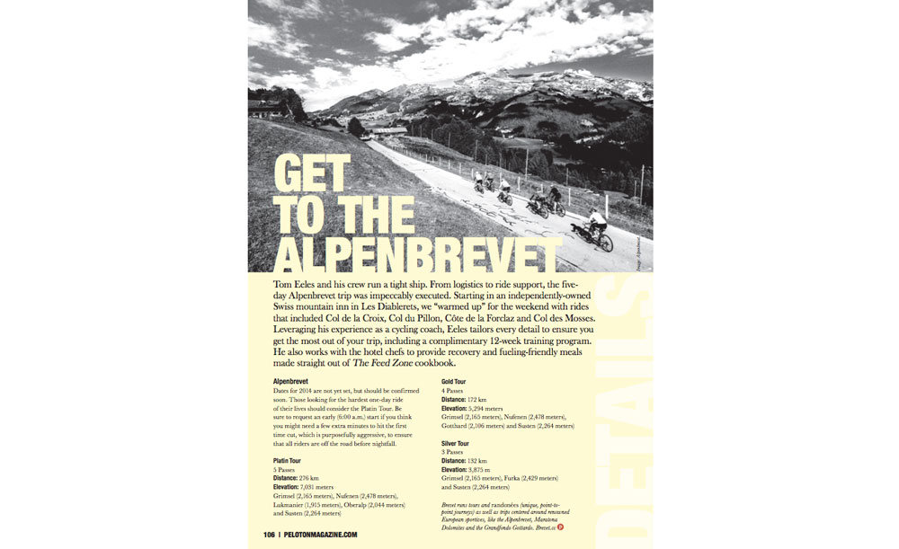 Page 5 Peloton Magazine Alpenbrevet 2013 | Brevet Cycling Holiday Review