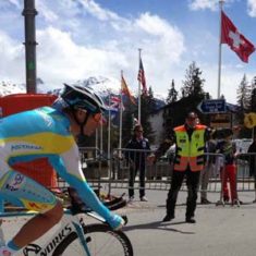 On Brevet's Tour de Romandie cycling holiday you'll be close to the action, this was the view from our lunch spot at the 2012 Tour de Romandie | Brevet Alpine Cycling Adventures