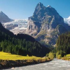 The infamous Reichenbach falls start in the Rosenlaui Valley on Stage 4 of the Tour du Haslital | Brevet Alpine Cycling Adventures